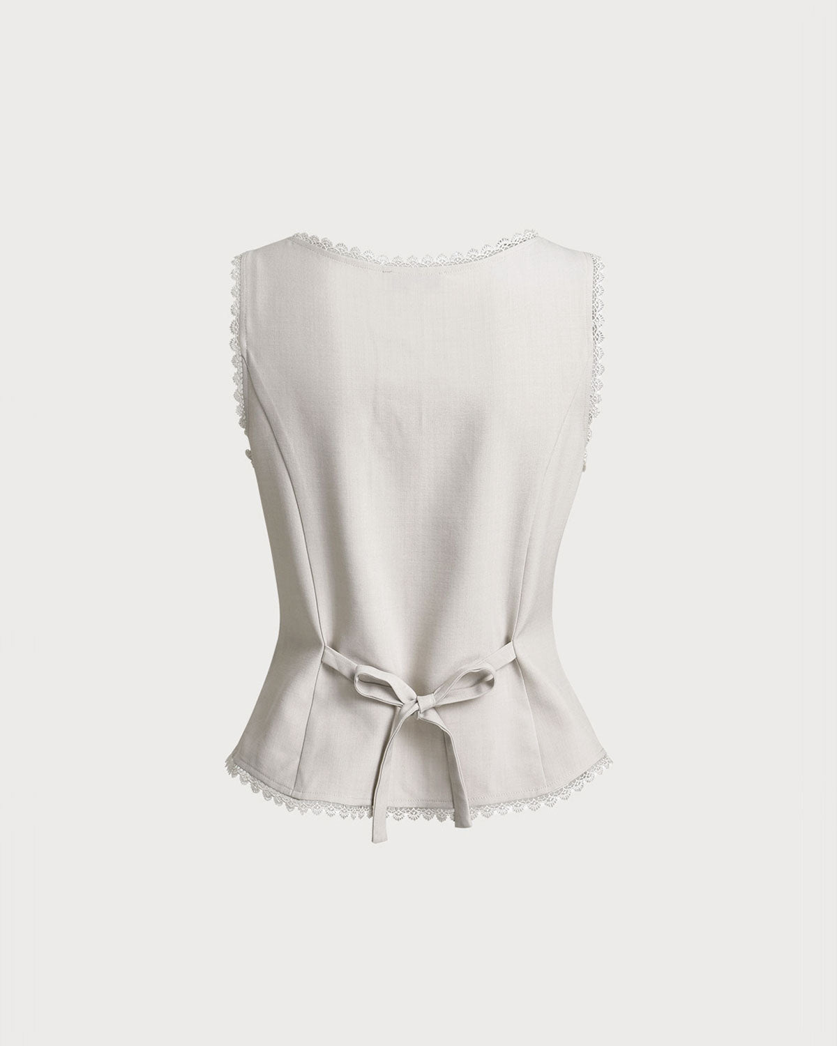 Boat Neck Button Vest