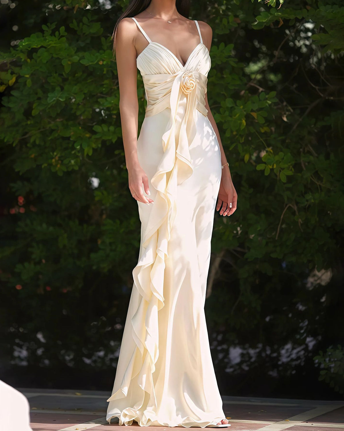 Bodycon Tassel Slip Maxi Dress