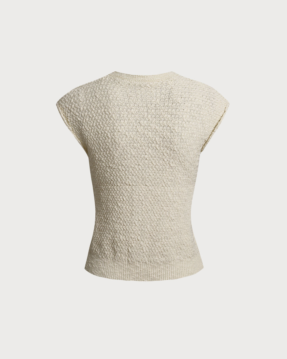 Round Neck Textured Tank Top