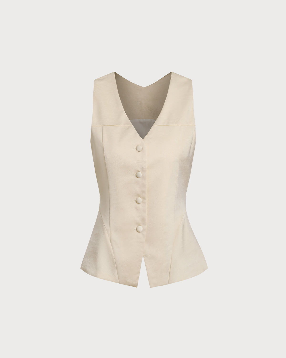 Textured Button Vest