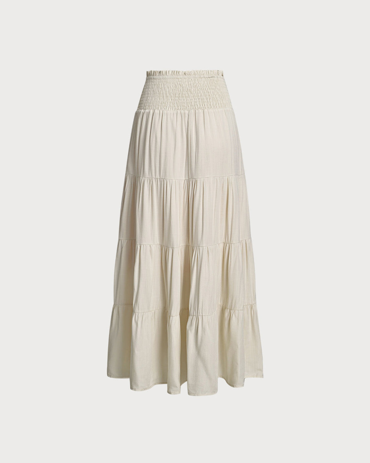 Shirred Ruffle Tiered Skirt